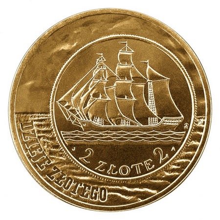 2 złote - Dzieje złotego 2005 - Żaglowiec